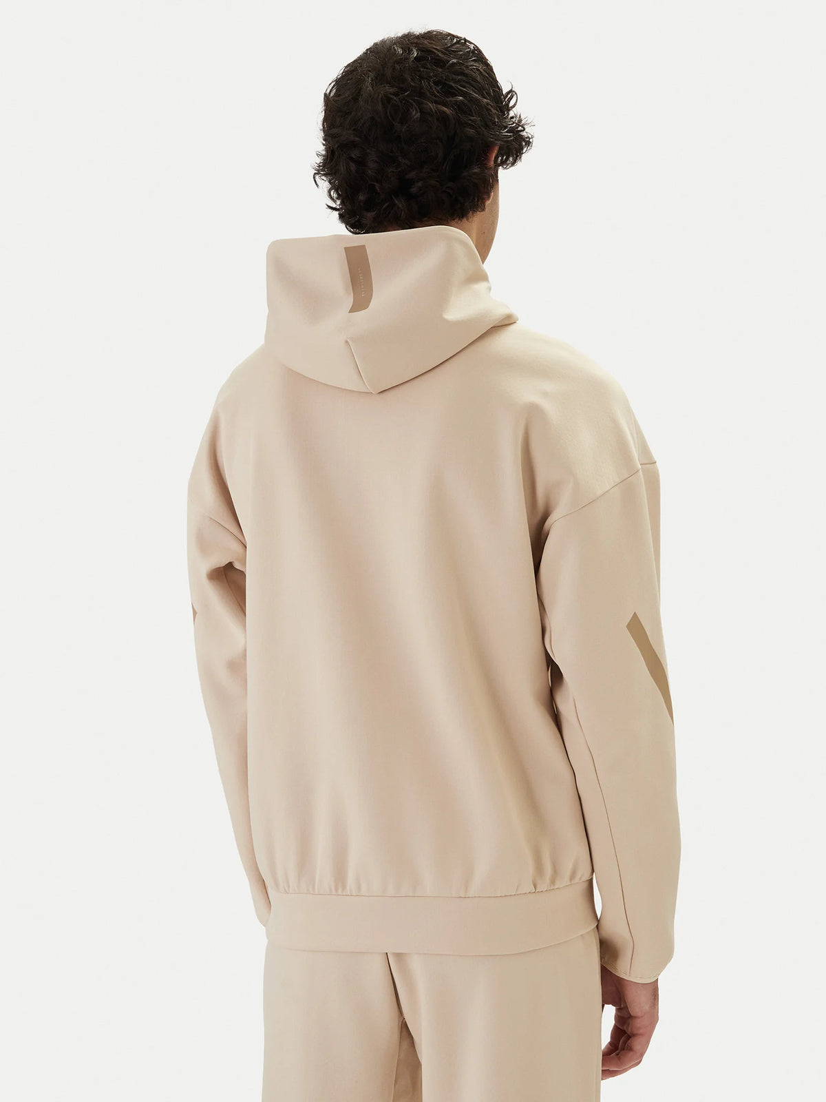 ADIDAS Tuta Completa Tech Con Zip Alle Tasche Con Cappuccio Beige