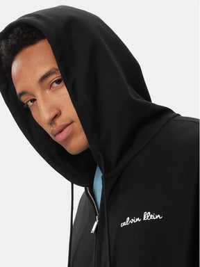 CALVIN KLEIN Felpa Con Cappuccio Nera Con Scritta FW