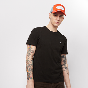 LACOSTE T-Shirt Basic in Cotone Nero