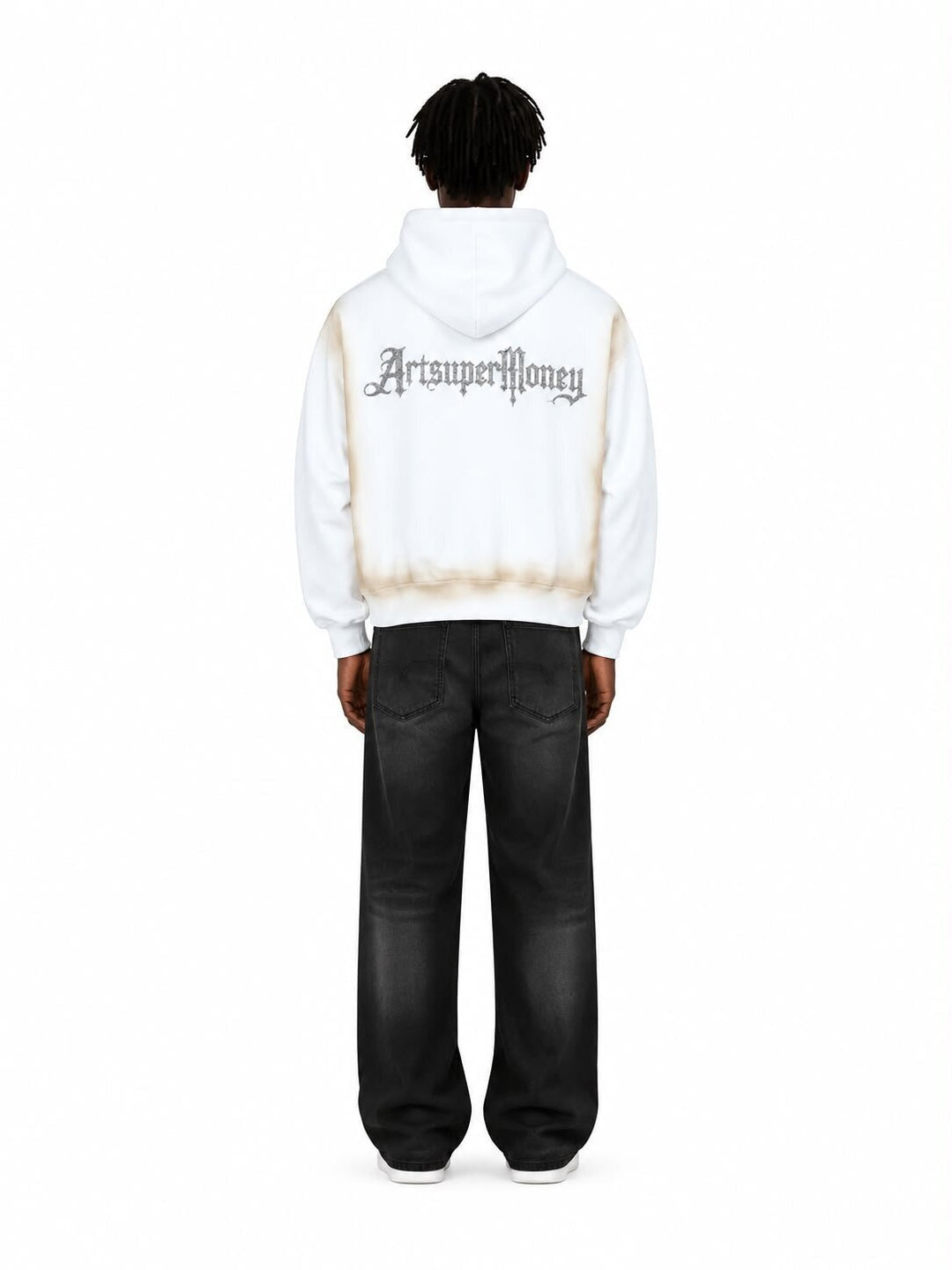 ART SUPER MONEY Felpa CHROMEBIRD Con Cappuccio Bianca