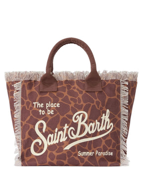 SAINT BARTH BORSA VANITY IN CANVAS ANIMALIER