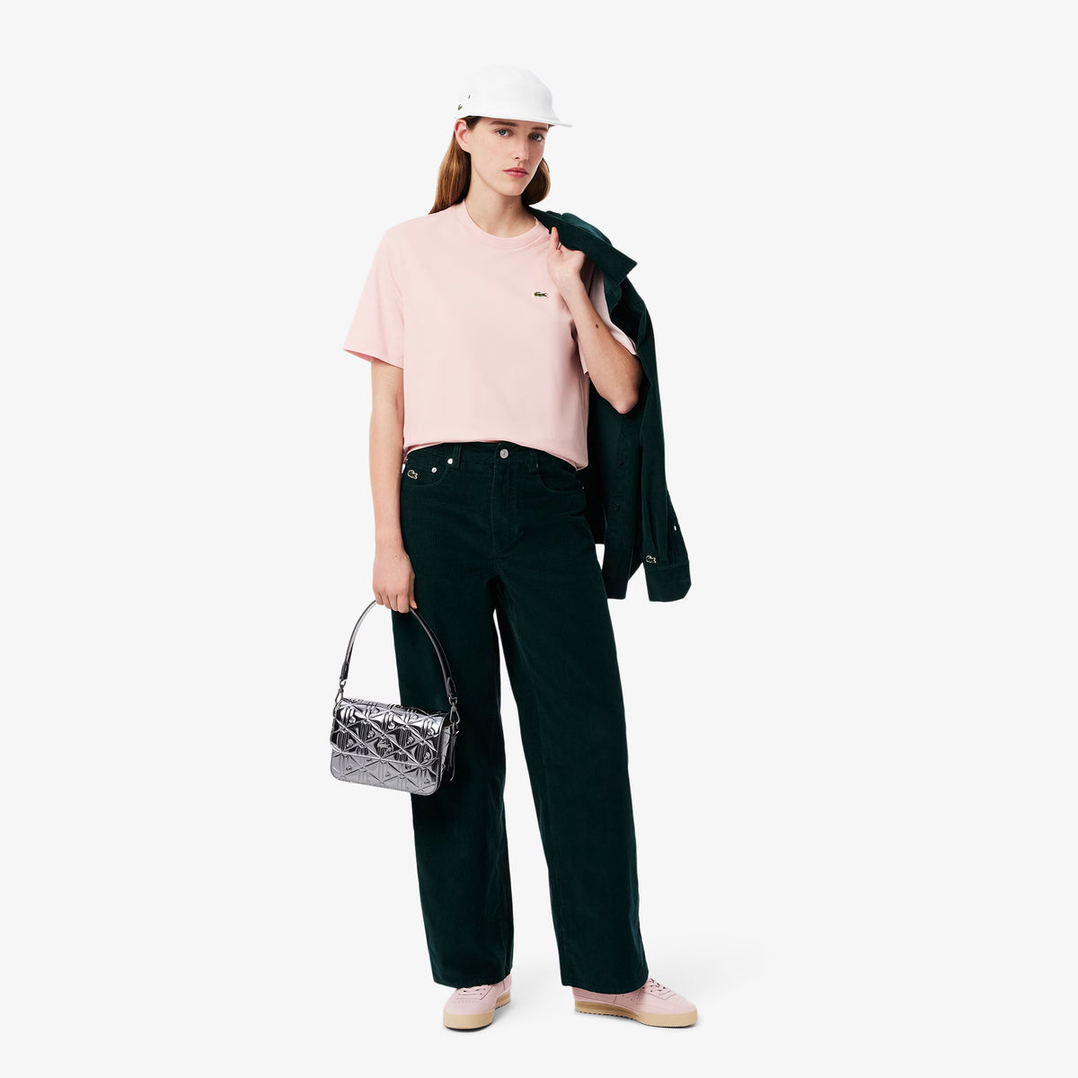 LACOSTE T-Shirt Basic Donna Rosa