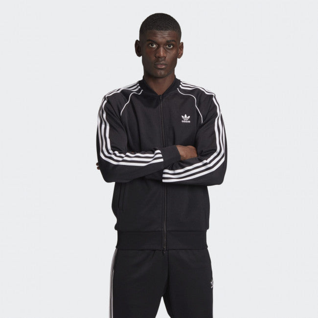 ADIDAS Tuta Completa Senza Cappuccio Con Bande Laterali Nero/Bianco