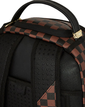 SPRAYGROUND Zaino In Pelle Richie Rich Gold Sharkmouth