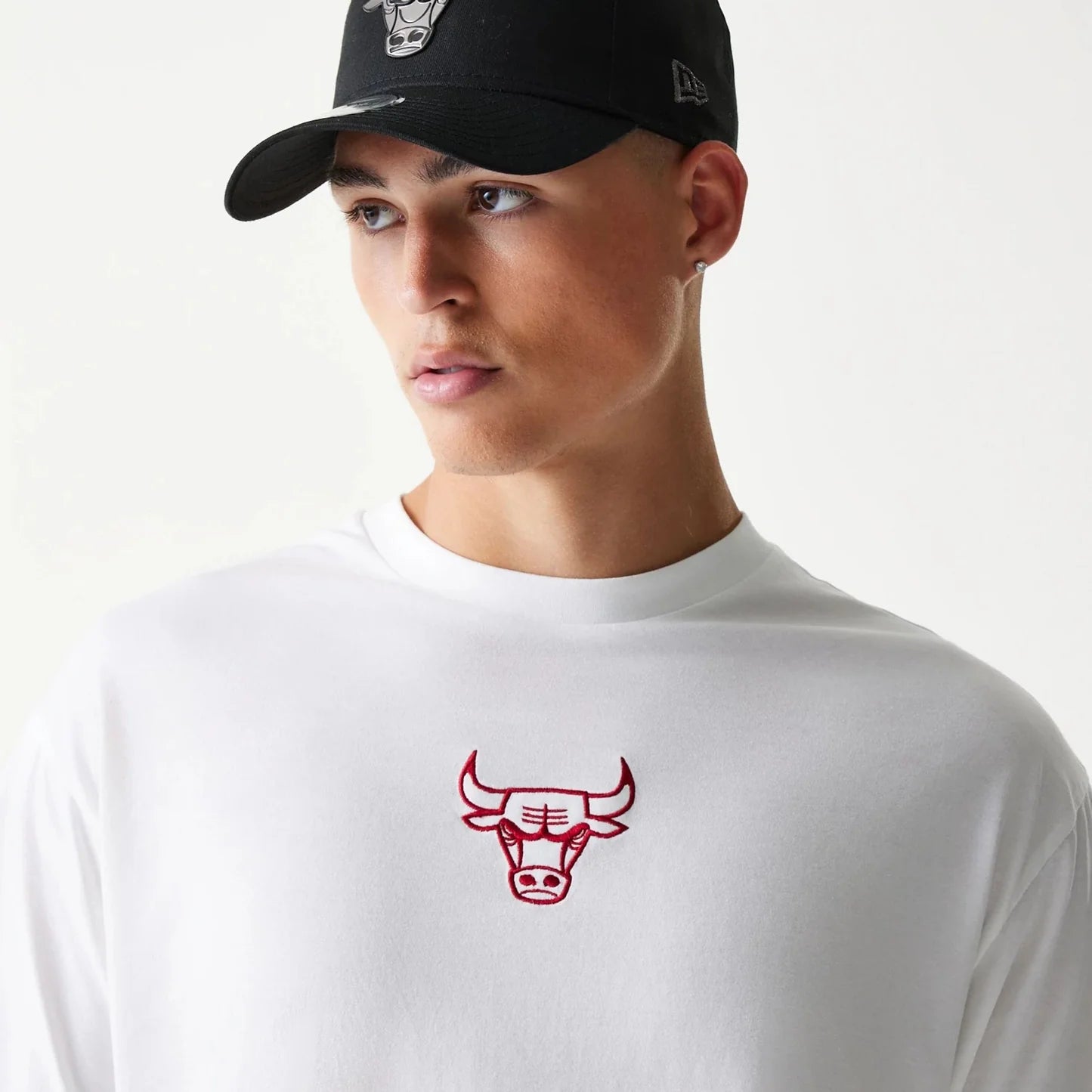 NEW ERA Completino Chicago Bulls Con Logo Ricamato Bianco/Nero