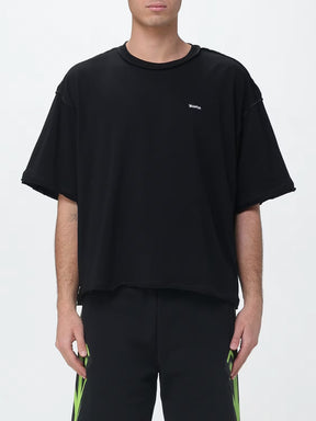 DISCLAIMER T-Shirt Basic Con Logo Piccolo in Rilievo Nera