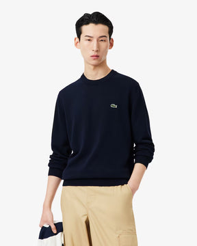 LACOSTE Maglioncino Basic In Cotone Blu
