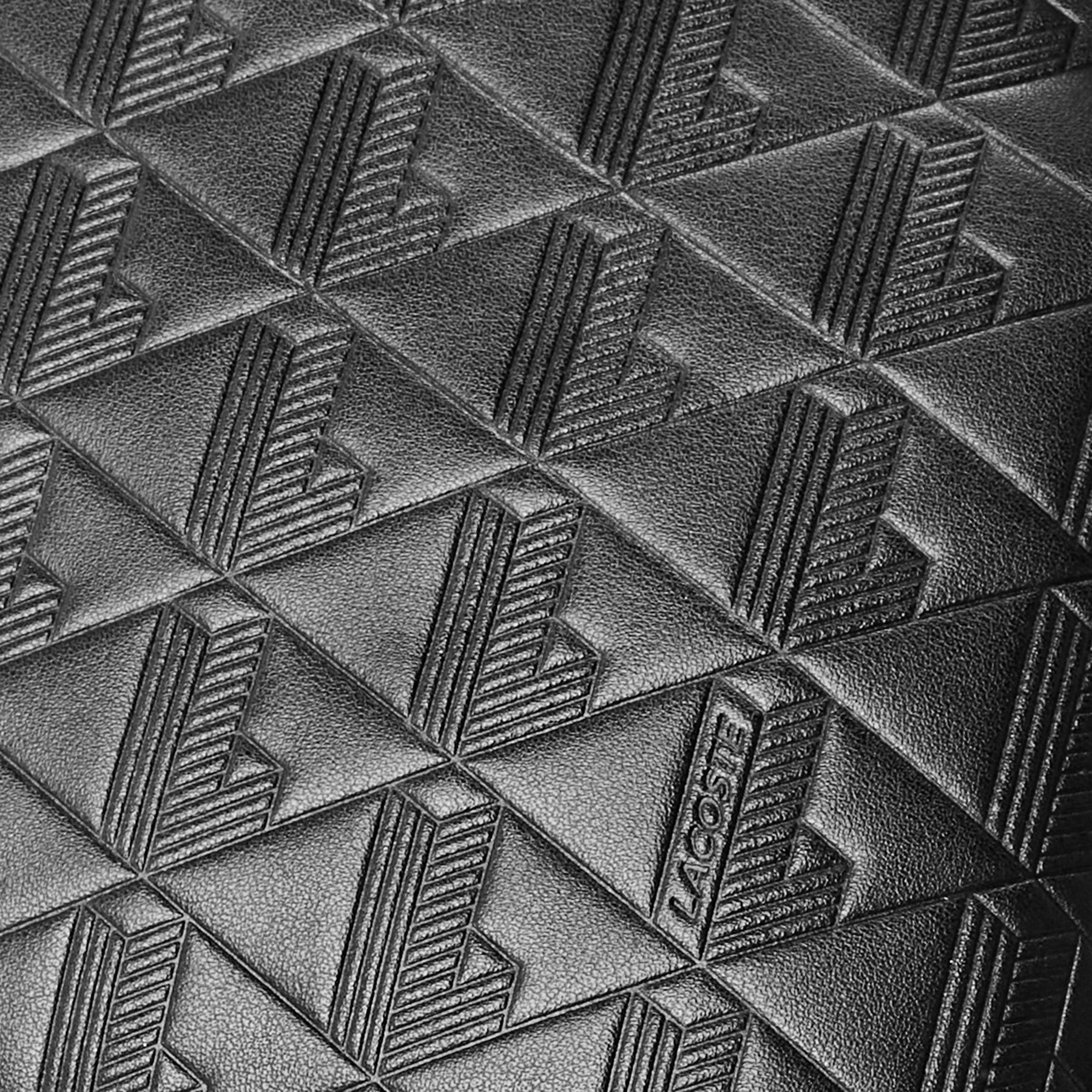 LACOSTE Monogram Marsupio Flat Crossover Bag Tono su Tono Nero