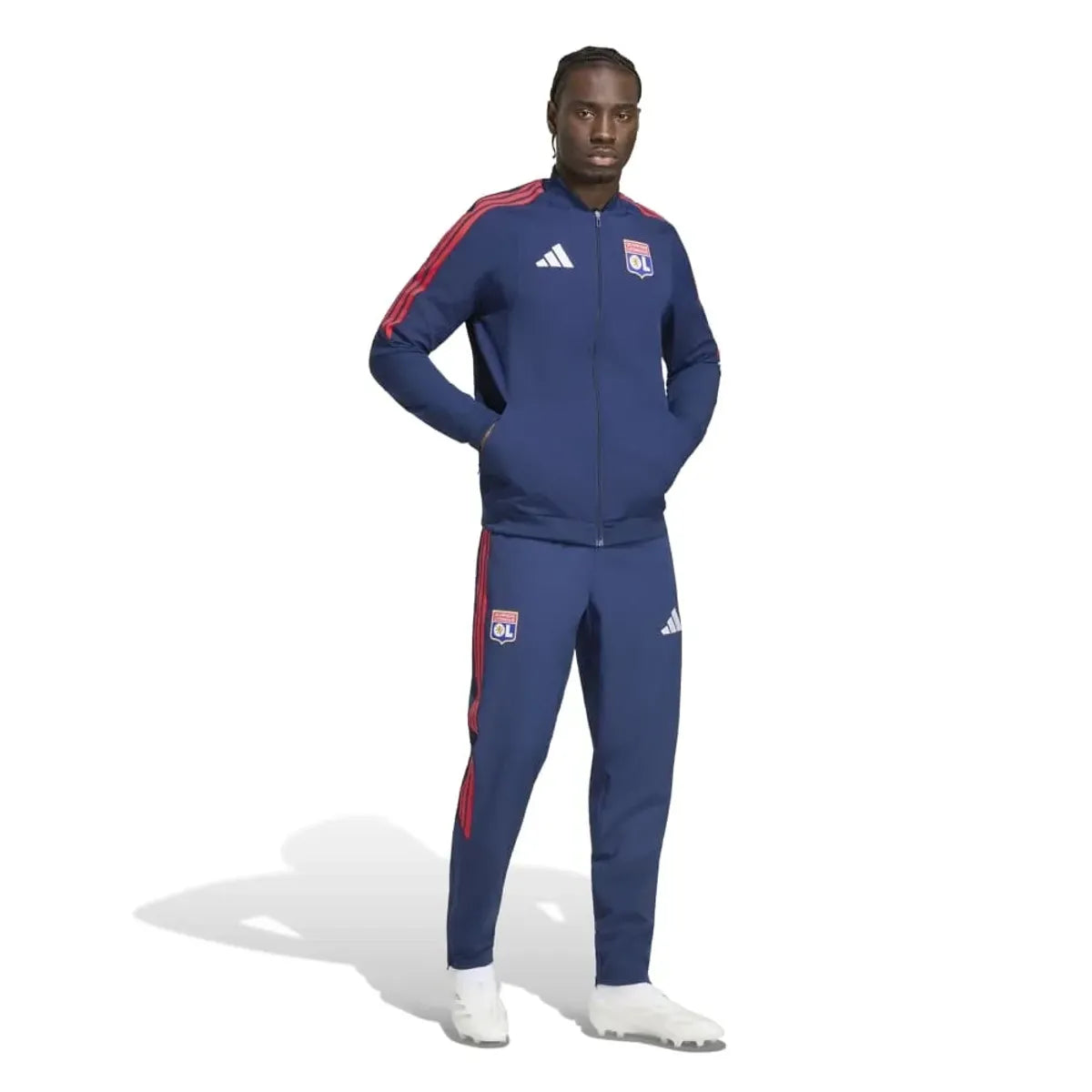 ADIDAS Tuta Completa Lione Uomo Blu/Rosso