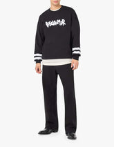 Disclaimer Maglioncino Logo Con Dettagli Sulle Maniche Nero