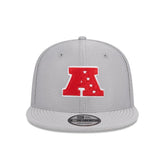 NEW ERA 9FIFTY Cappello Visiera Dritta NFL Grigio Logo Rosso