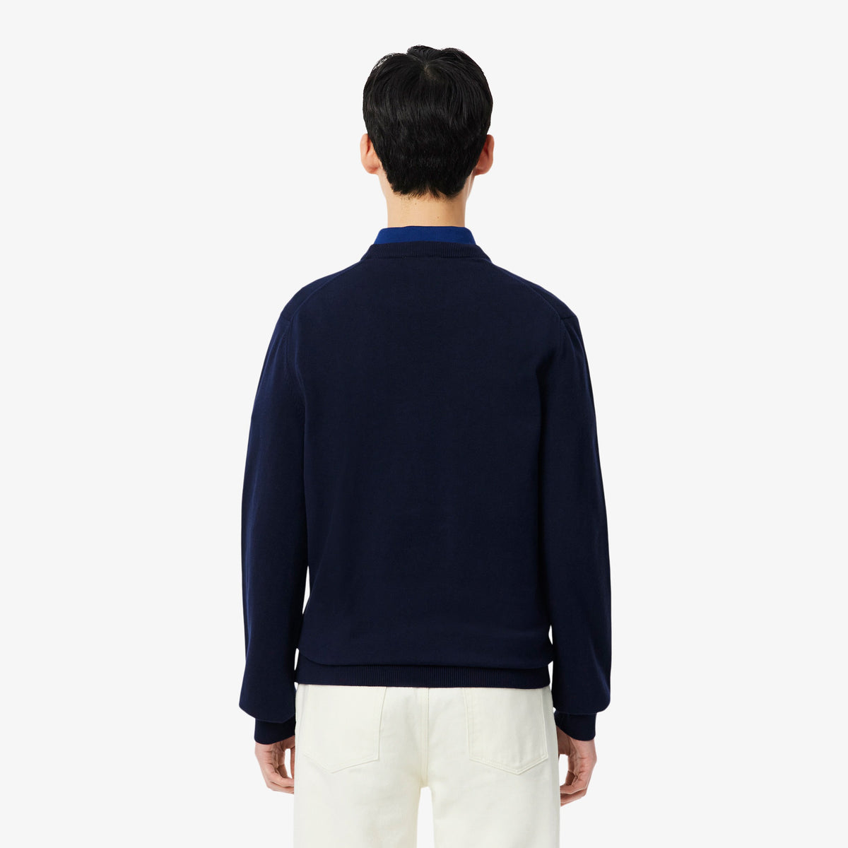 LACOSTE Pullover Girocollo Basic In Cotone Blu