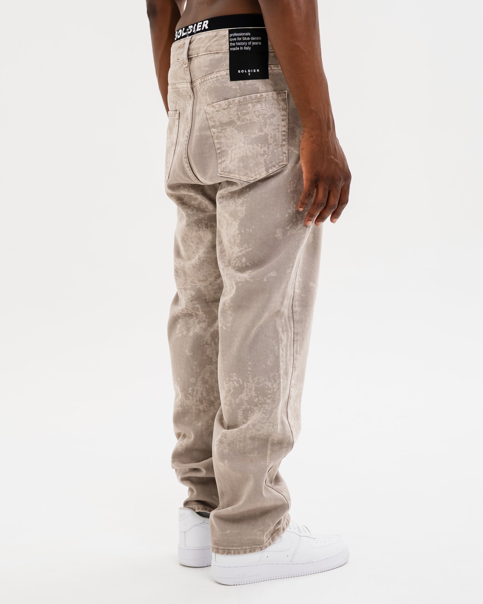 SOLDIER Jeans Baggy Drill Made in Italy Beige