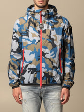 BLAUER Giubbotto Antivento Sfoderato Con Cappuccio Zip Rossa Militare