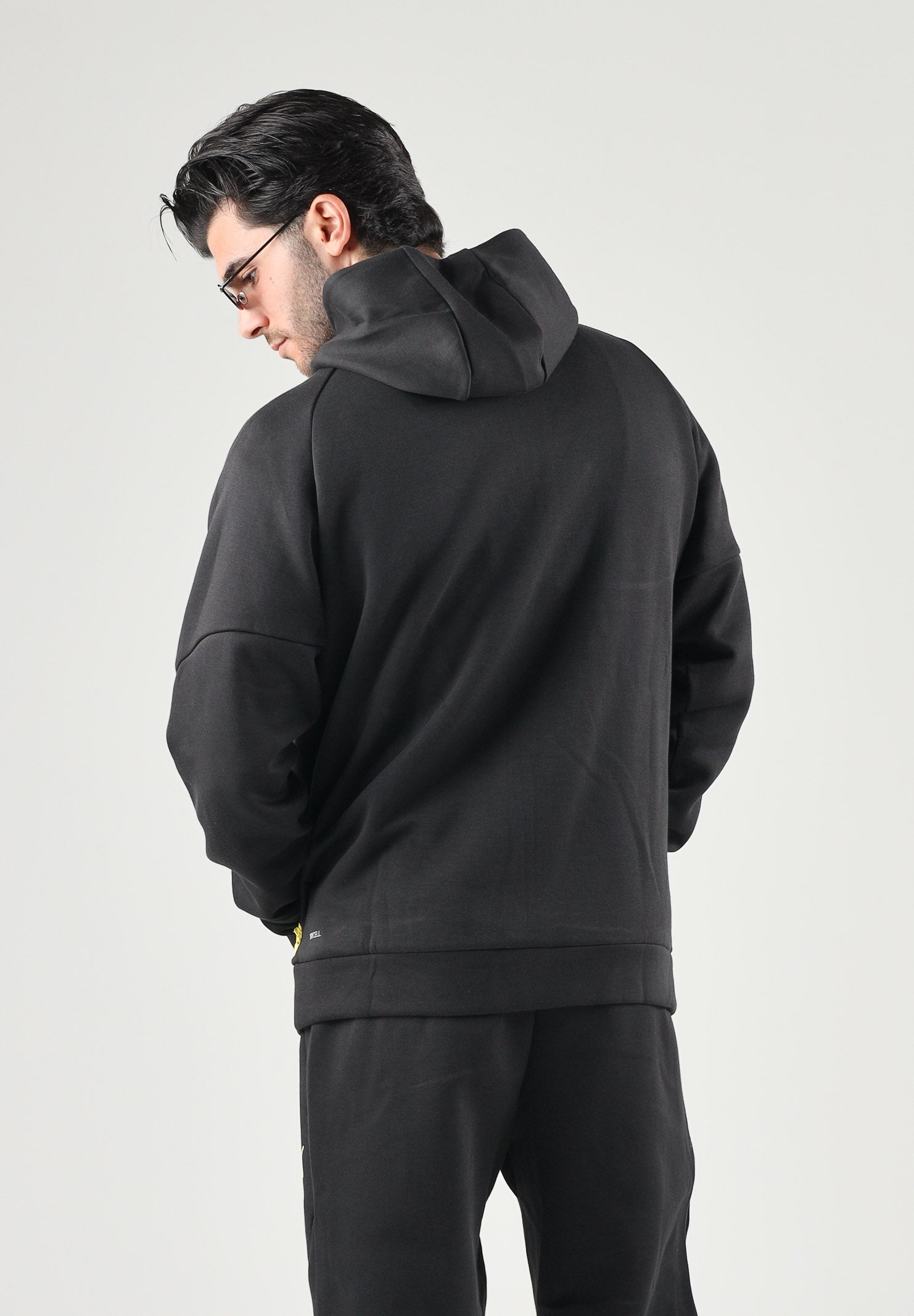 PUMA Tuta Completa In Cotone Garzato Manchester City Nera/Gialla