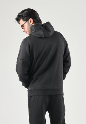 PUMA Tuta Completa In Cotone Garzato Manchester City Nera/Gialla