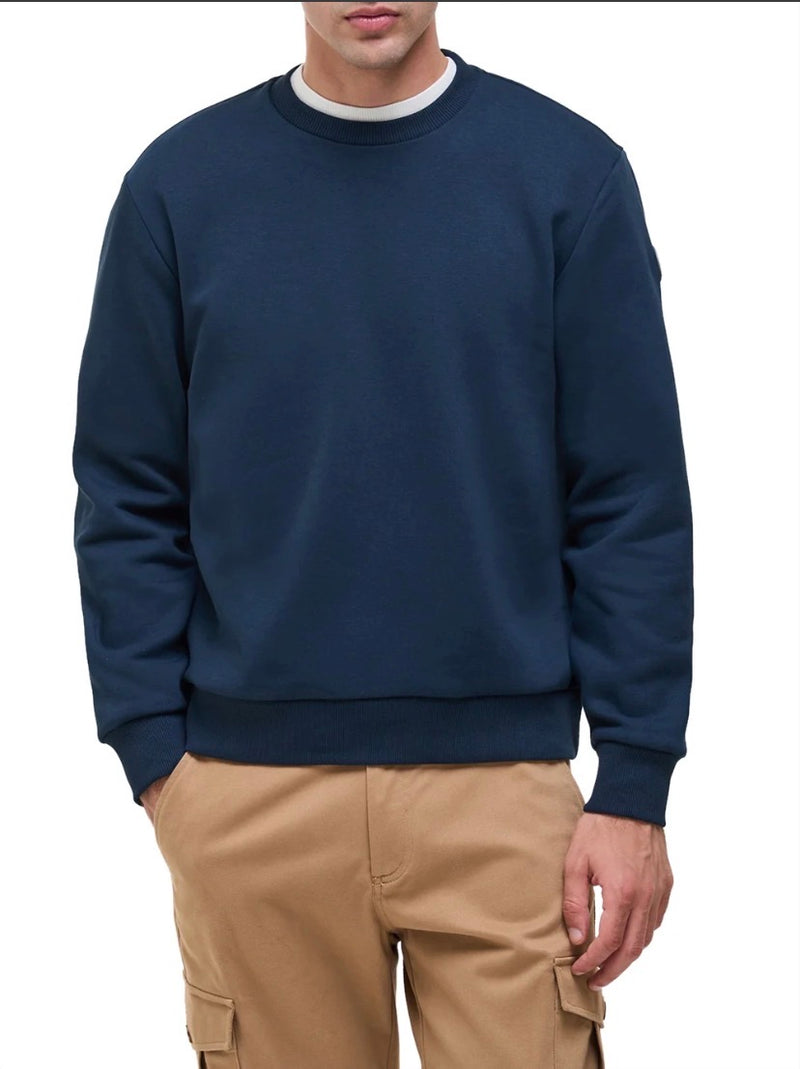 COLMAR Felpa Girocollo Logo Manica Blu