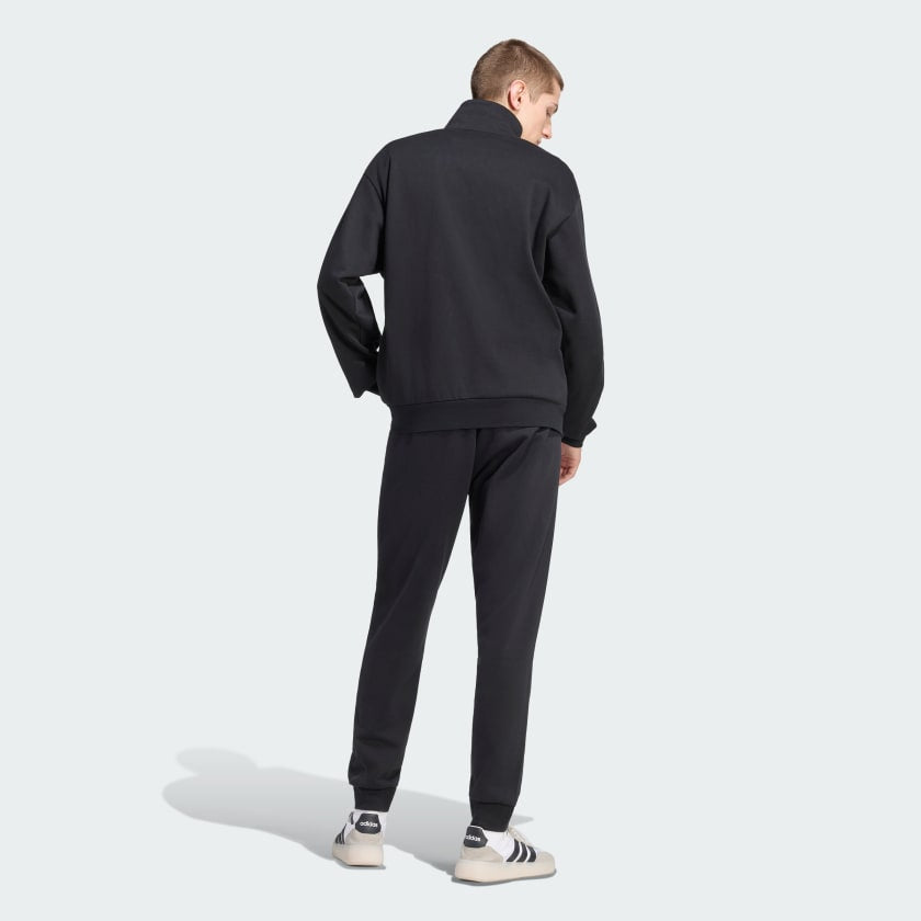ADIDAS Tuta Felpata Con Zip Senza Cappuccio 3 Stripes Essential Nera/Bianca 2026/2027