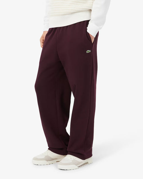 LACOSTE Pantalone In Cotone Felpato Relaxed Fit Bordeaux
