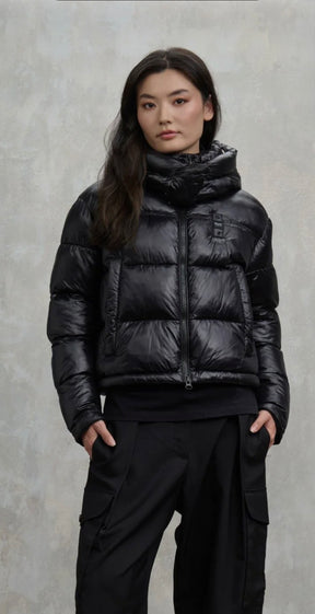 BLAUER Giubbotto Cropped Ovattato Donna Nero