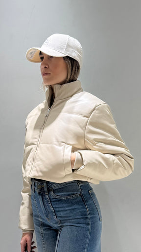 TIFFOSI GIRL ALFA_1 BEIGE GIUBBOTTO CROP