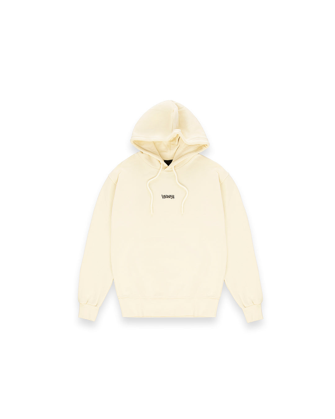 DISCLAIMER Felpa Con Cappuccio Beige Logo Nero