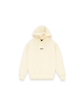DISCLAIMER Felpa Con Cappuccio Beige Logo Nero
