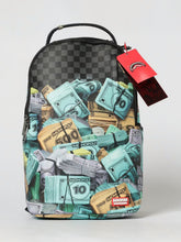 SPRAYGROUND x MONOPOLI Zaino In Pelle A Scacchi Con Fantasia Soldi Monopoli Nero/Multicolor