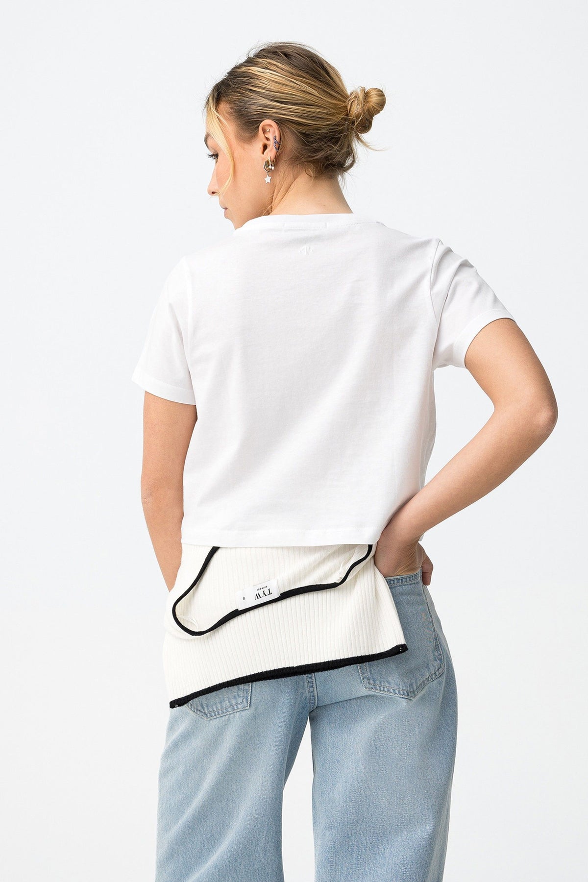 TIFFOSI ALMEIDA T-SHIRT CROPPED BIANCA DONNA SS26