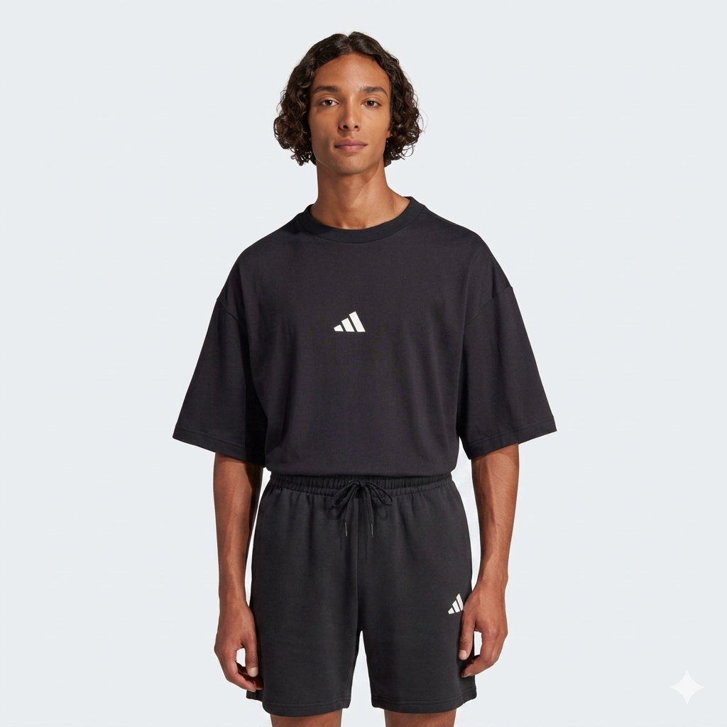 ADIDAS Performance Completino T-Shirt+Pantaloncino Basic Con logo Nero/Bianco