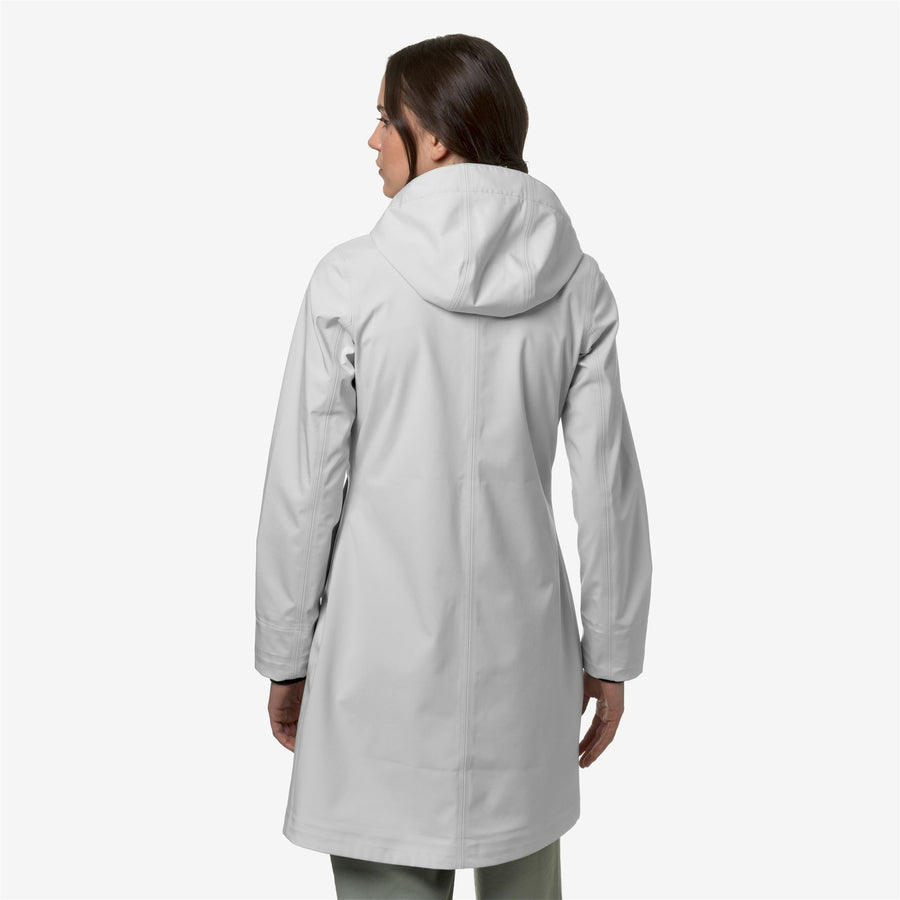 K-WAY DONNA GIUBBOTTO LUNGO BIANCO STHEPY BONDED