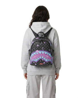 SPRAYGROUND Zaienetto In Pelle Purple Slime Takeover  Nero