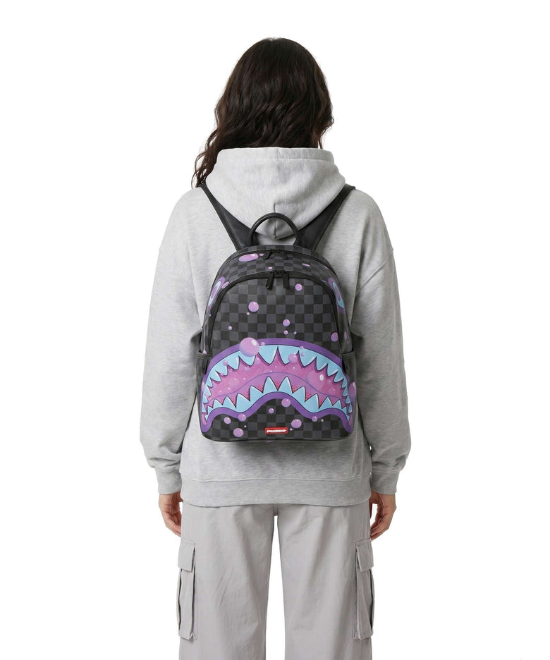 SPRAYGROUND Zaienetto In Pelle Purple Slime Takeover  Nero