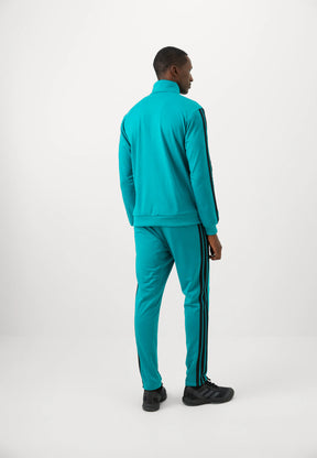 ADIDAS Tuta Leggera Acetata Con Zip Senza Cappuccio Con Strisce Laterali Verde/Nera 2025/2026