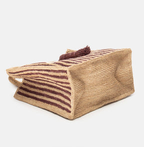 SAINT BARTH BORSA COLETTE IN RAFFIA A RIGHE
