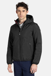 CANADIENS Antivento Con Cappuccio e Tasche Con Zip Waterproof e Windproof Nero