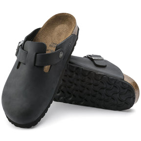 BIRKENSTOCK Boston Bs In Pelle Nabuk Nera