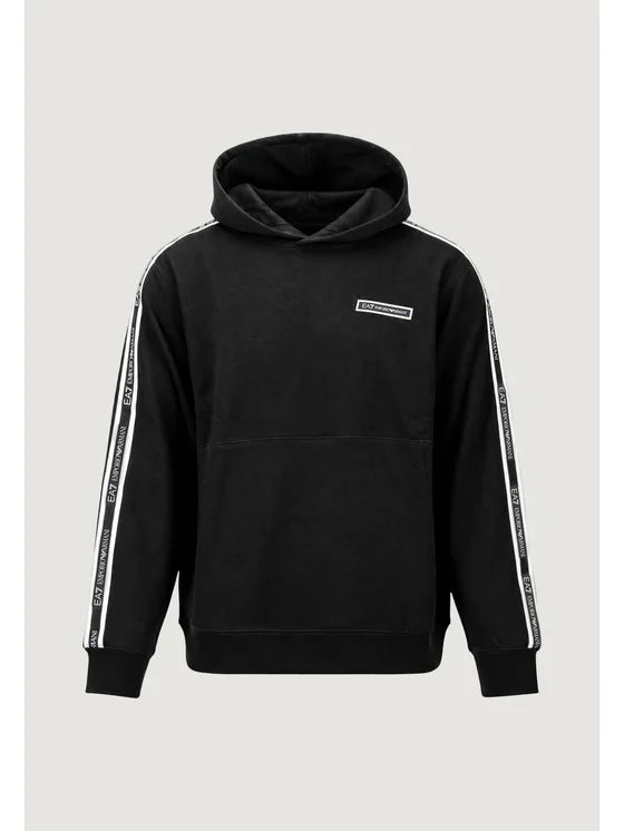 EMPORIO ARMANI Tuta Completa Con Cappuccio e Bande Laterali Nero/Bianco