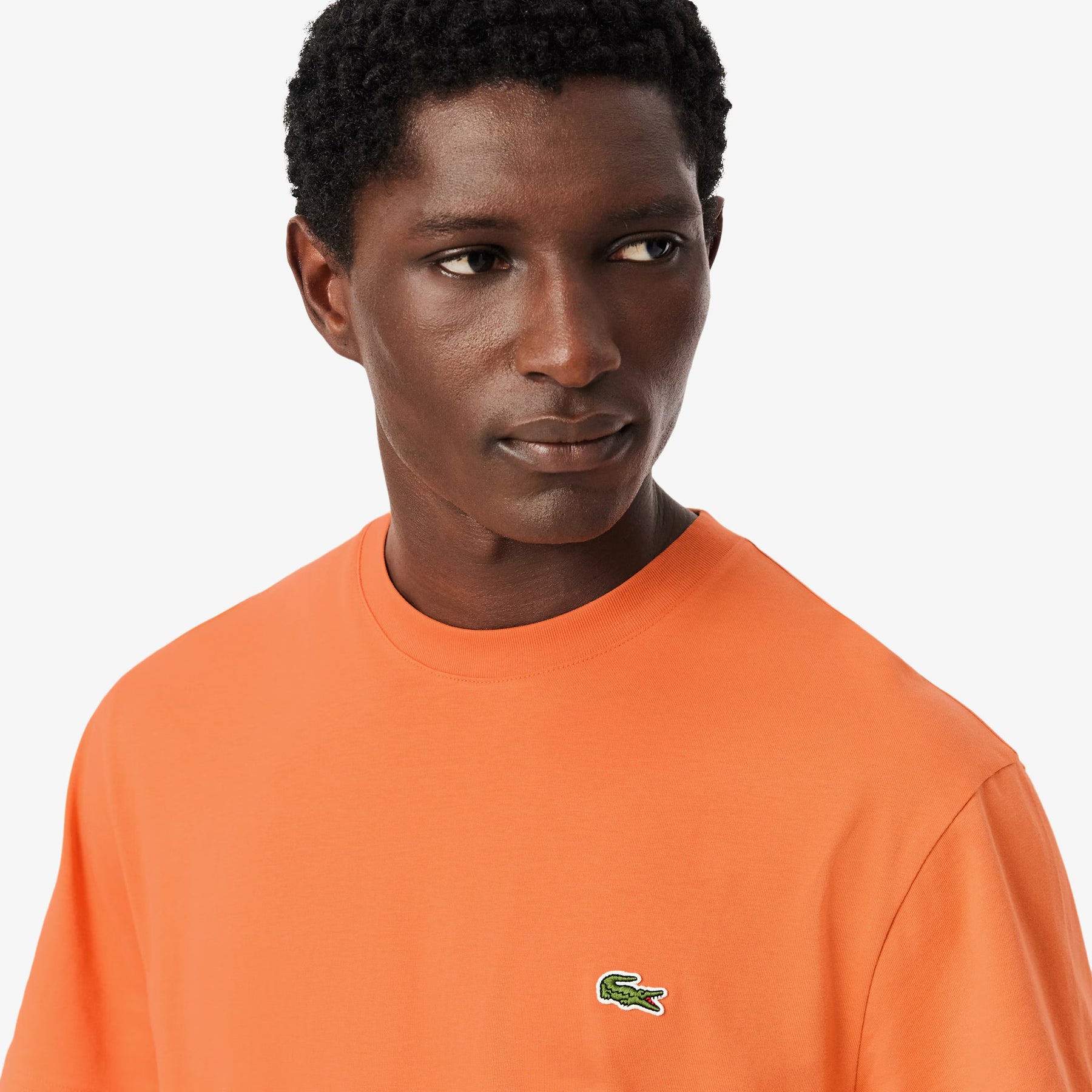 LACOSTE T-Shirt In Cotone Arancione