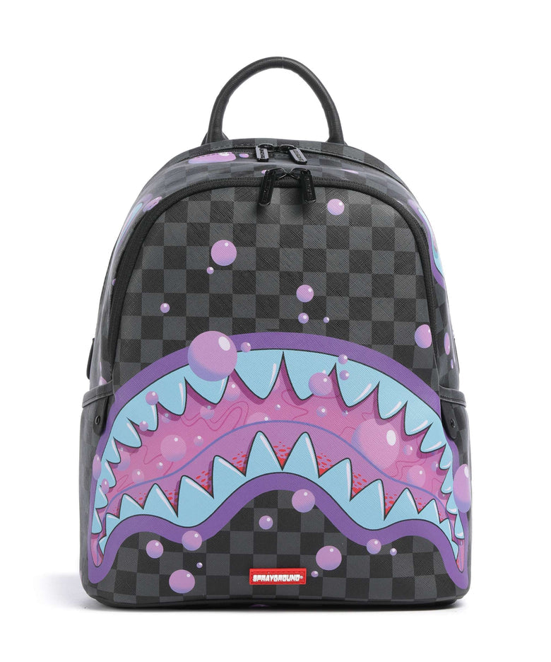 SPRAYGROUND Zaienetto In Pelle Purple Slime Takeover  Nero