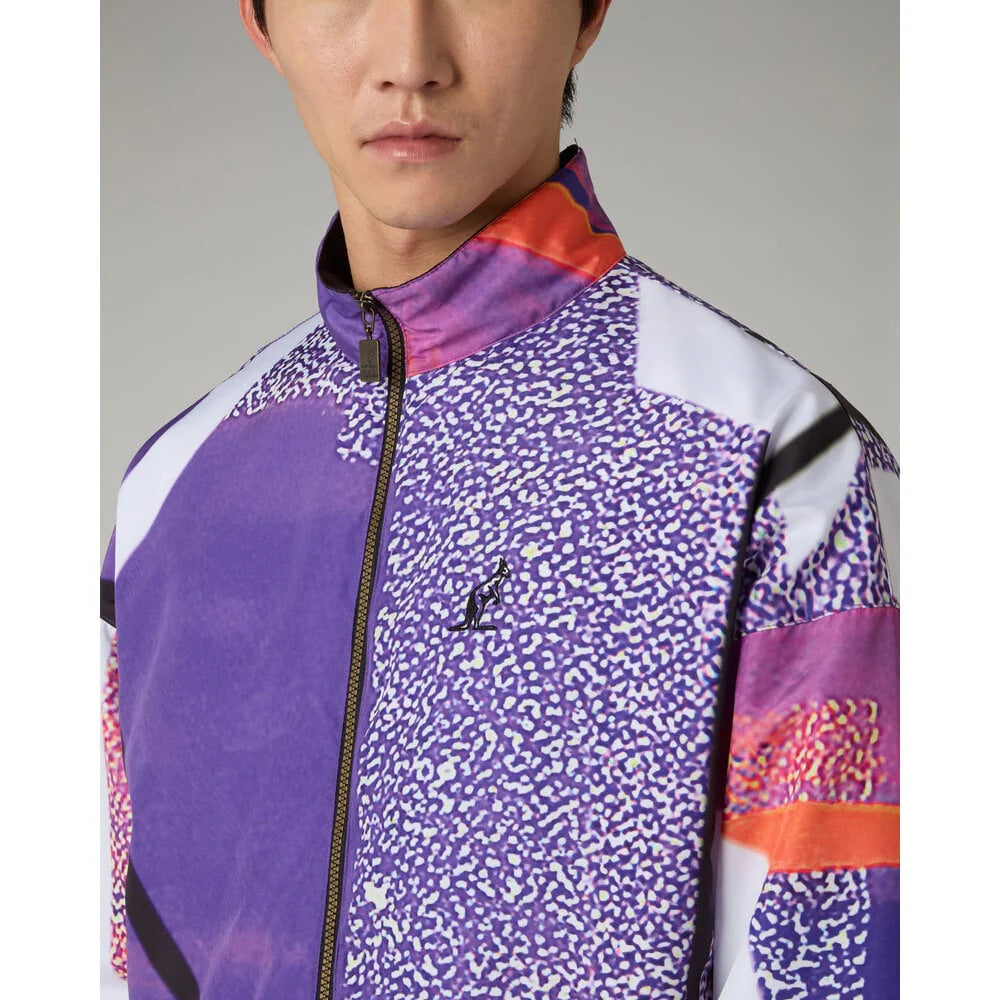 AUSTRALIAN Tuta Completa In Microfibra Con Zip Viola/Bianco SS26