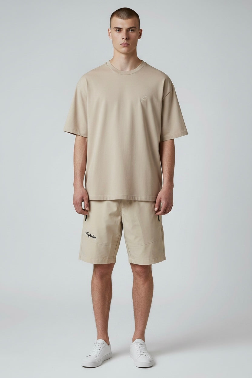 Australian Completino T-Shirt e Pantaloncino Uomo Beige