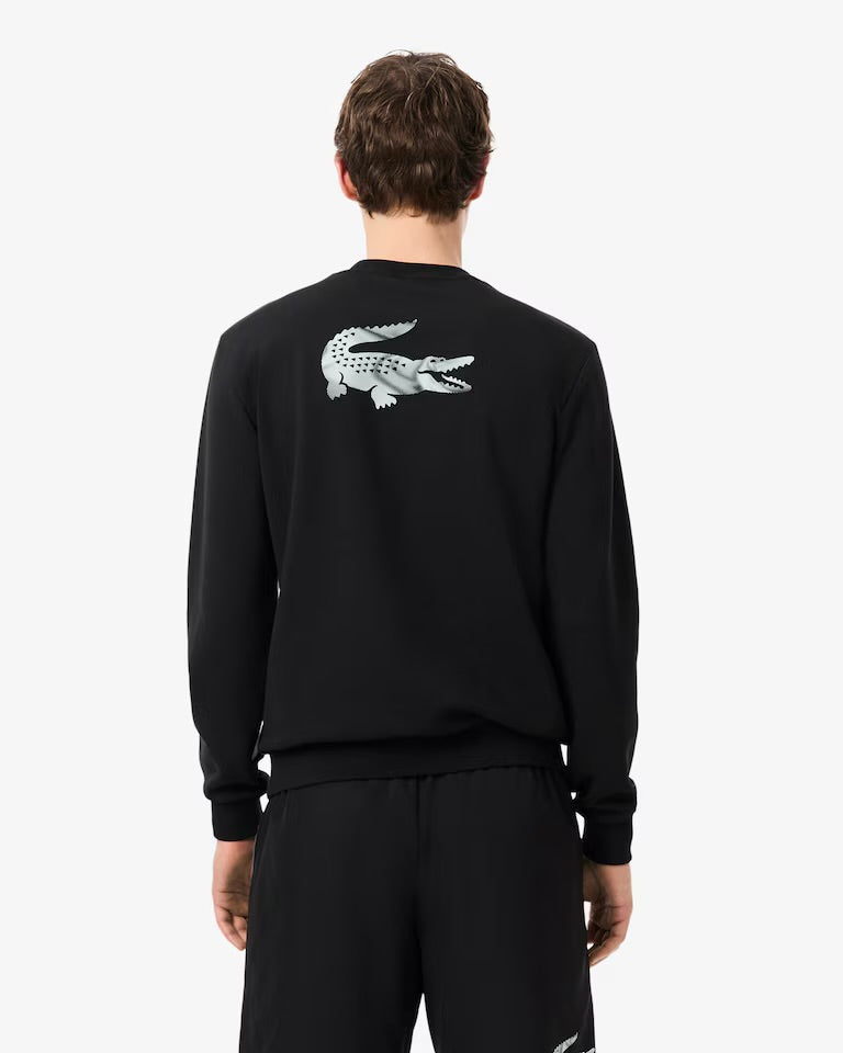 LACOSTE Felpa Colorblock Girocollo Grigia/Nera