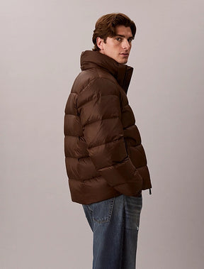 CALVIN KLEIN Piumino Con Cappuccio Rimovibile Marrone
