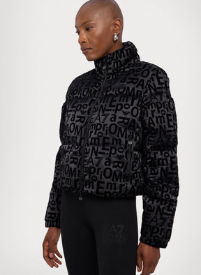 EMPORIO ARMANI DONNA GIUBBOTTO LOGATO CORTO NERO