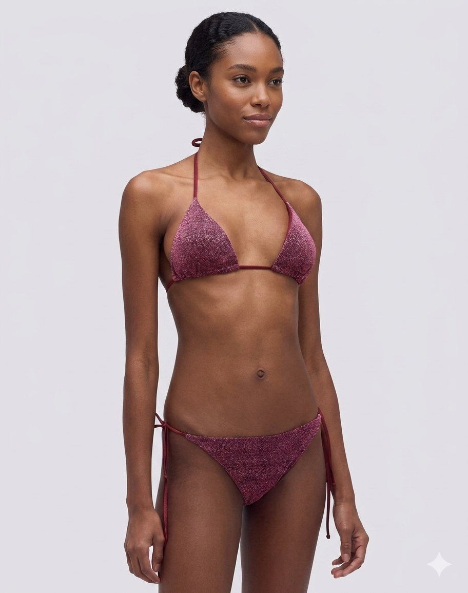 SUNDEK Costume Donna in Lurex Bordeaux