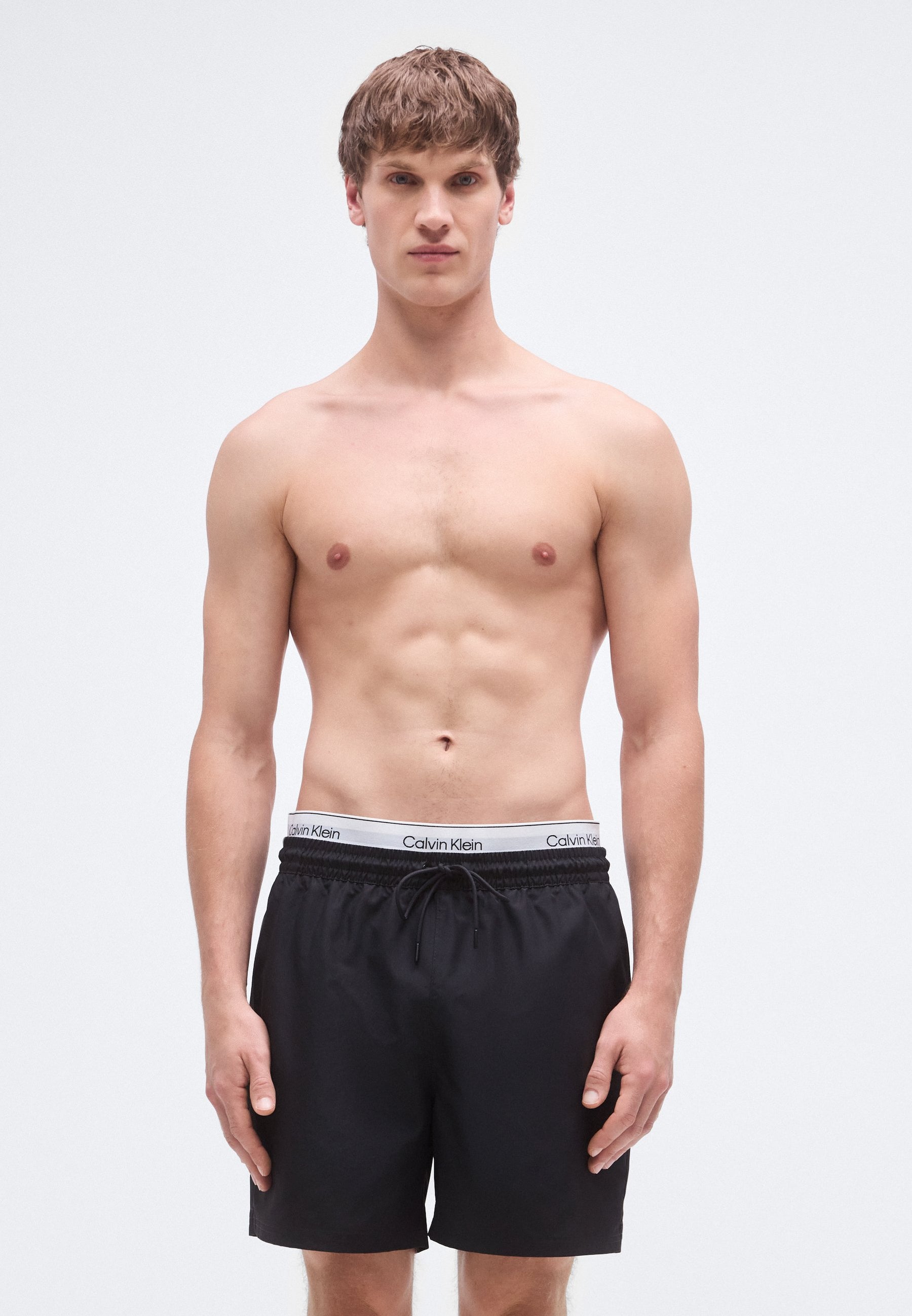 Calvin Klein Costume Da Bagno Con Elastico Nero/Bianco