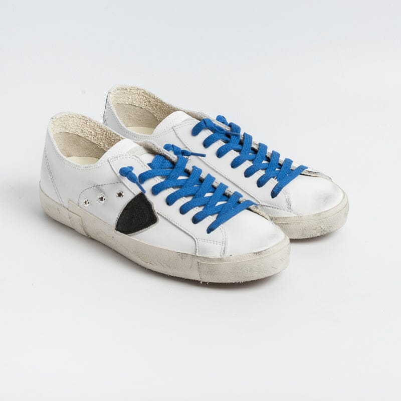 PHILIPPE MODEL Sneakers Prsx Bianche Lacci Blu
