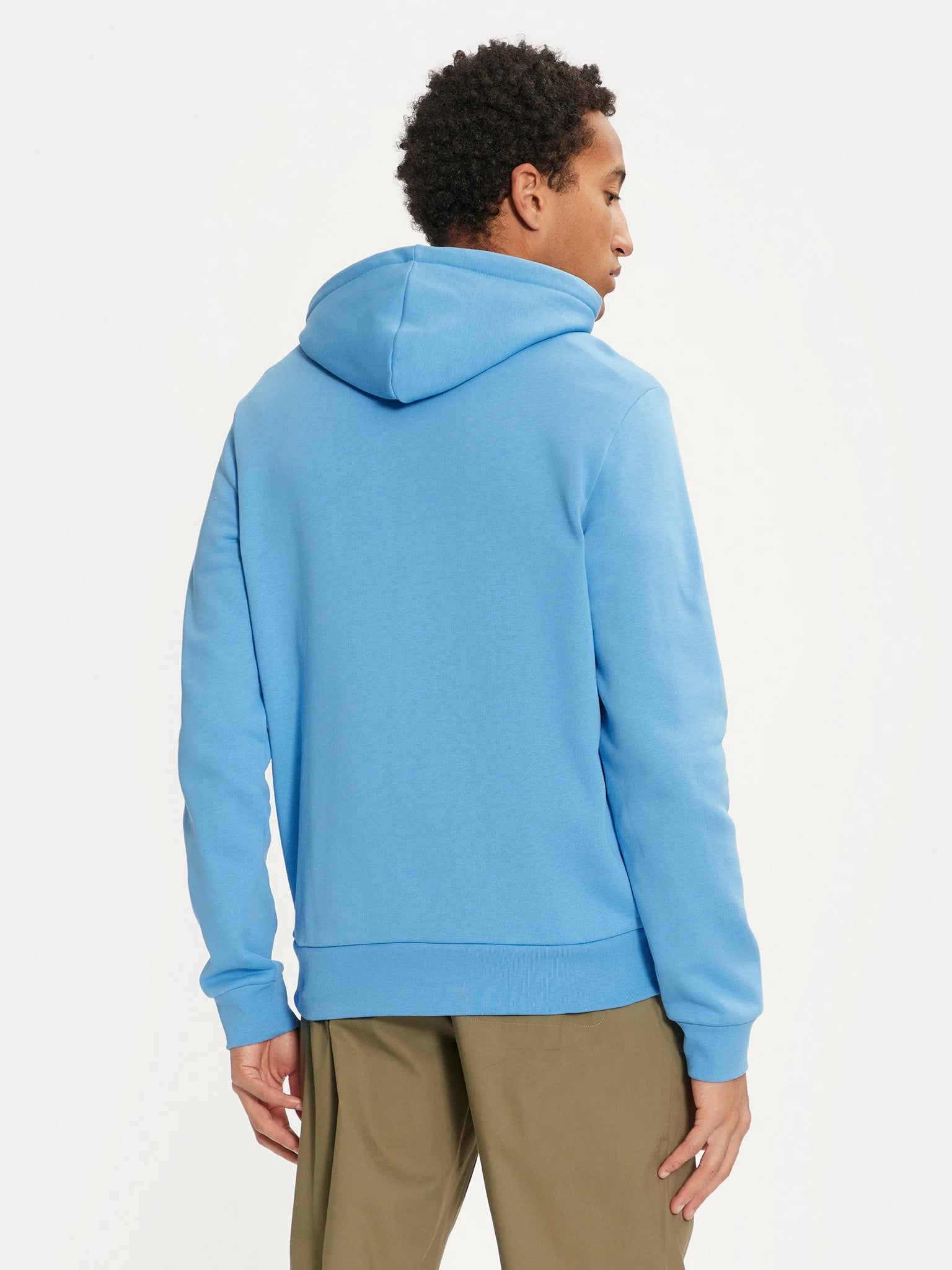 LACOSTE Felpa Con Cappuccio Felpata Basic Beige Azzurra