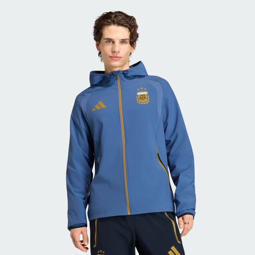 ADIDAS Tuta Completa ARGENTINA In Microfibra Blu Scuro/Blu Cobalto/Oro
